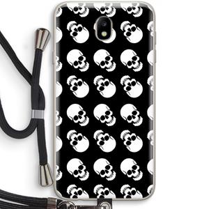 CaseCompany Musketon Skulls: Samsung Galaxy J7 (2017) Transparant Hoesje met koord