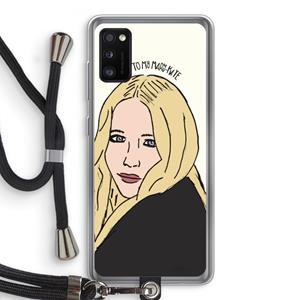 CaseCompany Mary Kate: Samsung Galaxy A41 Transparant Hoesje met koord