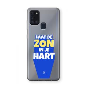 CaseCompany Laat de zon in je hart: Samsung Galaxy A21s Transparant Hoesje
