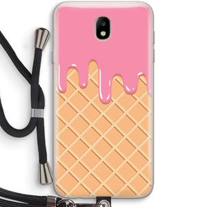 CaseCompany Ice cream: Samsung Galaxy J7 (2017) Transparant Hoesje met koord