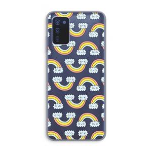 CaseCompany Regenboog: Samsung Galaxy A03s Transparant Hoesje