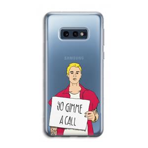 CaseCompany Gimme a call: Samsung Galaxy S10e Transparant Hoesje