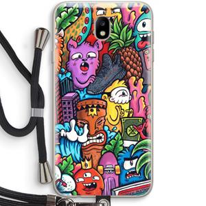 CaseCompany Vexx Mixtape: Samsung Galaxy J7 (2017) Transparant Hoesje met koord