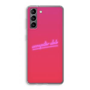 CaseCompany Vice Glow: Samsung Galaxy S21 Transparant Hoesje