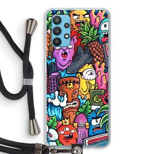 CaseCompany Vexx Mixtape: Samsung Galaxy A32 4G Transparant Hoesje met koord