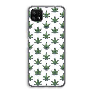 CaseCompany Weed: Samsung Galaxy A22 5G Transparant Hoesje