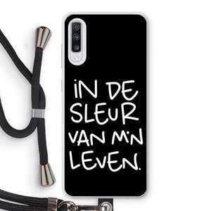 CaseCompany De Sleur: Samsung Galaxy A70 Transparant Hoesje met koord