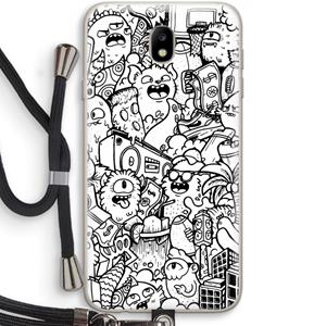 CaseCompany Vexx City #2: Samsung Galaxy J7 (2017) Transparant Hoesje met koord