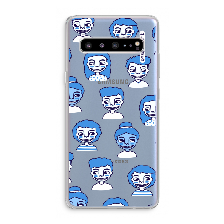 CaseCompany Gezichtjes: Samsung Galaxy S10 5G Transparant Hoesje
