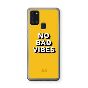 CaseCompany No Bad Vibes: Samsung Galaxy A21s Transparant Hoesje