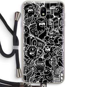 CaseCompany Vexx Black City : Samsung Galaxy J7 (2017) Transparant Hoesje met koord