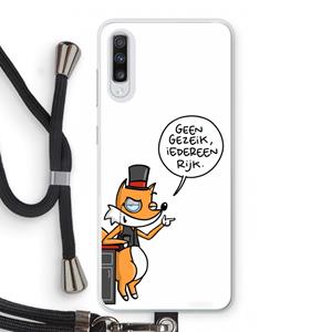 CaseCompany Geen Gezeik: Samsung Galaxy A70 Transparant Hoesje met koord