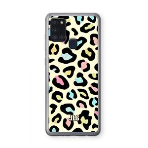 CaseCompany Leopard pattern: Samsung Galaxy A21s Transparant Hoesje