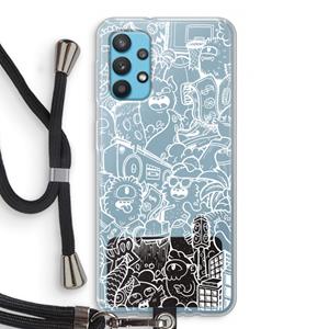 CaseCompany Vexx City #2: Samsung Galaxy A32 4G Transparant Hoesje met koord