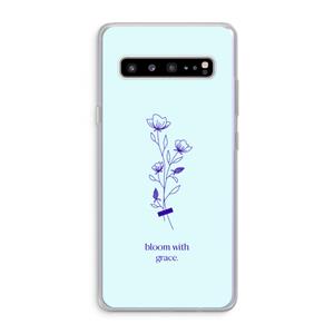 CaseCompany Bloom with grace: Samsung Galaxy S10 5G Transparant Hoesje