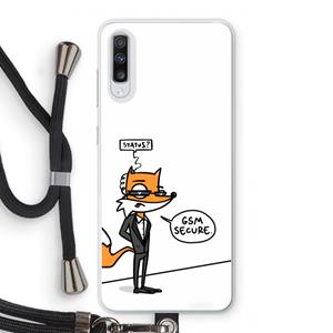 CaseCompany GSM secure: Samsung Galaxy A70 Transparant Hoesje met koord