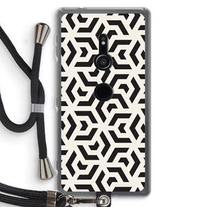 CaseCompany Crazy pattern: Sony Xperia XZ2 Transparant Hoesje met koord