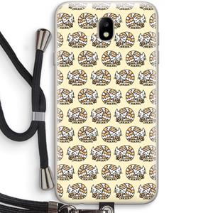 CaseCompany Slapende poes: Samsung Galaxy J7 (2017) Transparant Hoesje met koord