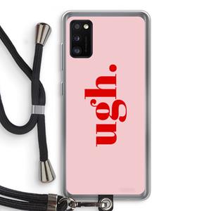CaseCompany Ugh: Samsung Galaxy A41 Transparant Hoesje met koord