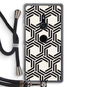 CaseCompany Geometrisch patroon: Sony Xperia XZ2 Transparant Hoesje met koord