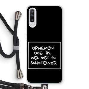 CaseCompany Schotelvod: Samsung Galaxy A70 Transparant Hoesje met koord