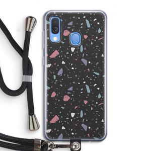 CaseCompany Terrazzo N°16: Samsung Galaxy A40 Transparant Hoesje met koord