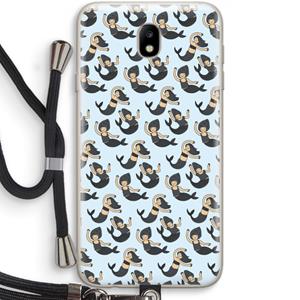 CaseCompany Zeemeermin: Samsung Galaxy J7 (2017) Transparant Hoesje met koord