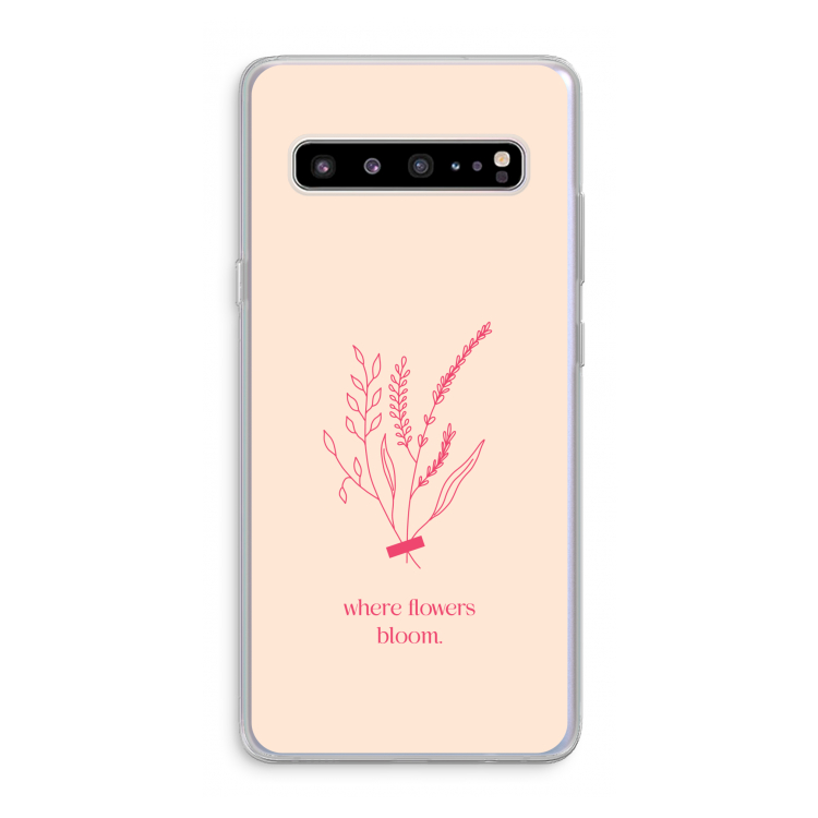 CaseCompany Where flowers bloom: Samsung Galaxy S10 5G Transparant Hoesje
