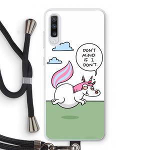CaseCompany Unicorn: Samsung Galaxy A70 Transparant Hoesje met koord