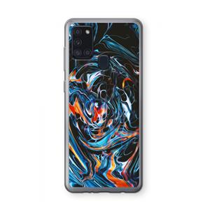 CaseCompany Black Unicorn: Samsung Galaxy A21s Transparant Hoesje