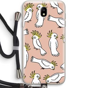 CaseCompany Papegaai: Samsung Galaxy J7 (2017) Transparant Hoesje met koord