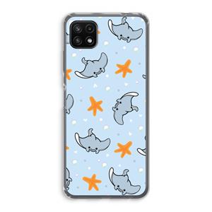 CaseCompany Manta: Samsung Galaxy A22 5G Transparant Hoesje