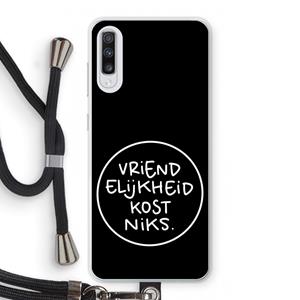 CaseCompany Vriendelijkheid: Samsung Galaxy A70 Transparant Hoesje met koord
