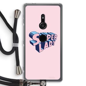 CaseCompany Superlady: Sony Xperia XZ2 Transparant Hoesje met koord