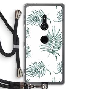 CaseCompany Simple leaves: Sony Xperia XZ2 Transparant Hoesje met koord
