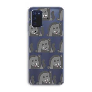 CaseCompany Cats: Samsung Galaxy A03s Transparant Hoesje