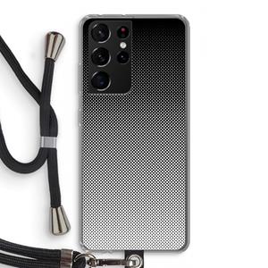 CaseCompany Musketon Halftone: Samsung Galaxy S21 Ultra Transparant Hoesje met koord