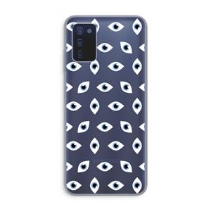 CaseCompany Eyes pattern: Samsung Galaxy A03s Transparant Hoesje