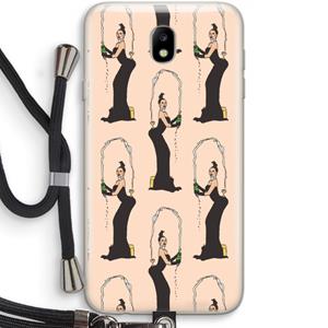 CaseCompany Pop Some Kim: Samsung Galaxy J7 (2017) Transparant Hoesje met koord