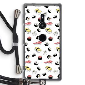 CaseCompany Sushi time: Sony Xperia XZ2 Transparant Hoesje met koord