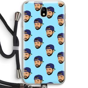 CaseCompany Drake Away: Samsung Galaxy J7 (2017) Transparant Hoesje met koord