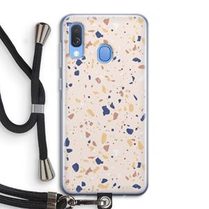 CaseCompany Terrazzo N°23: Samsung Galaxy A40 Transparant Hoesje met koord