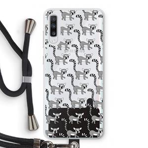 CaseCompany Makis: Samsung Galaxy A70 Transparant Hoesje met koord