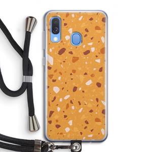 CaseCompany Terrazzo N°24: Samsung Galaxy A40 Transparant Hoesje met koord