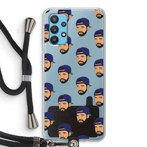 CaseCompany Drake Away: Samsung Galaxy A32 4G Transparant Hoesje met koord