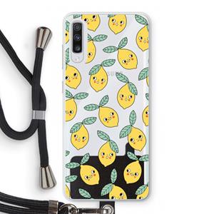 CaseCompany Citroenen: Samsung Galaxy A70 Transparant Hoesje met koord