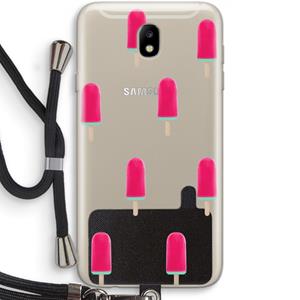 CaseCompany Waterijsje: Samsung Galaxy J7 (2017) Transparant Hoesje met koord