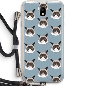 CaseCompany It's a Purrr Case: Samsung Galaxy J7 (2017) Transparant Hoesje met koord