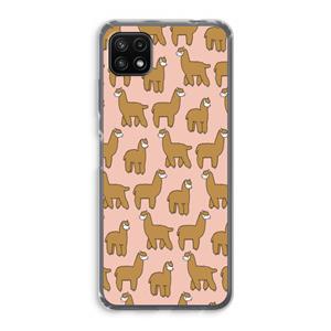 CaseCompany Alpacas: Samsung Galaxy A22 5G Transparant Hoesje