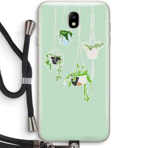 CaseCompany Hang In There: Samsung Galaxy J7 (2017) Transparant Hoesje met koord